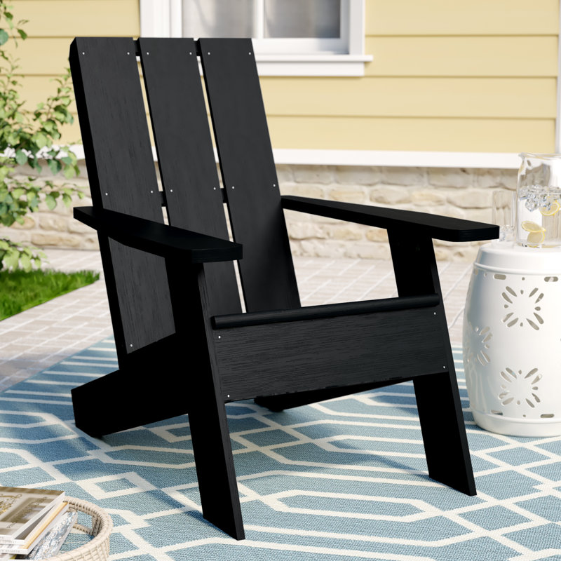 Chaise Adirondack en plastique Byrnes, Noir, noir, noir, noir