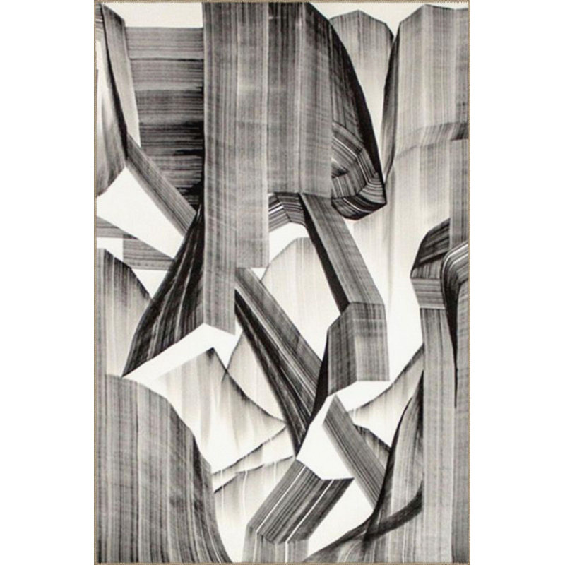 Crystal Patterned Woven Base Machine Washable Rug, Runner 3'3" x 9'10" Rug Pad Included