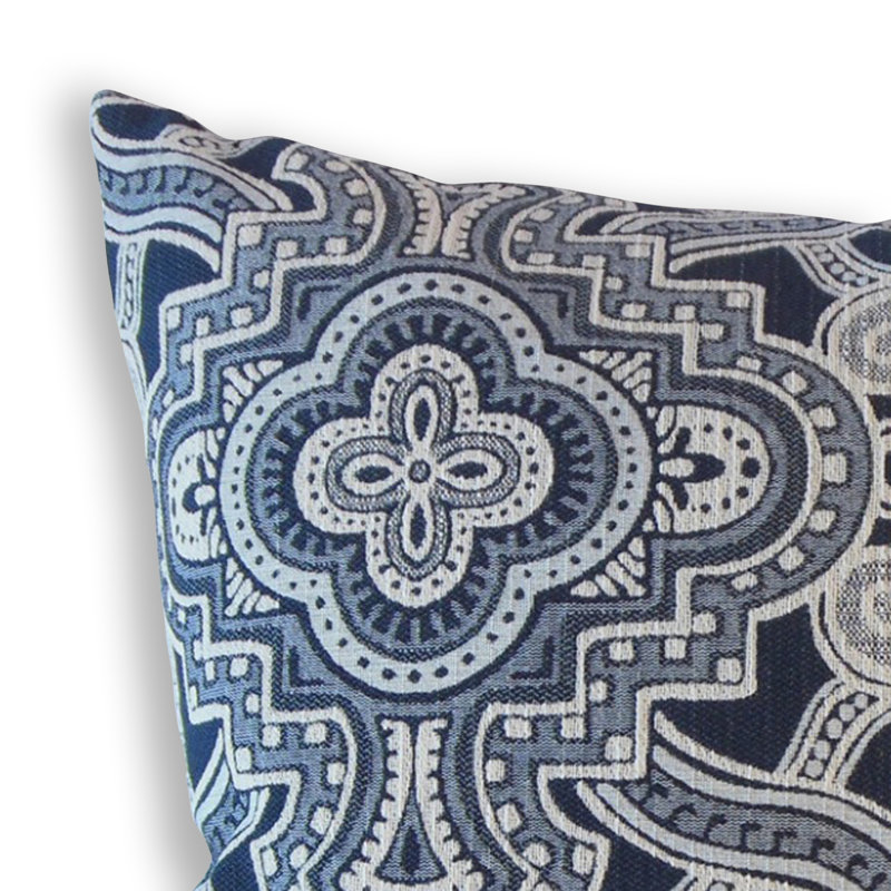Coussin Jacory, 22 po x 22 po, Coussin décoratif, Bleu pâle
