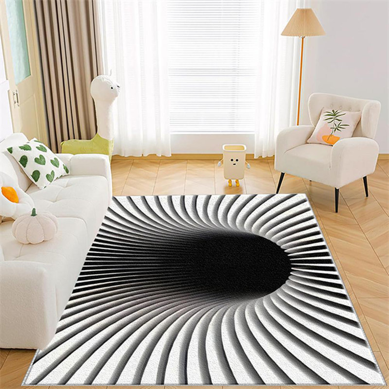 Area Rugs, Abstract Washable Rug, Modern Rug For Bedroom Living Room Dining Room Office, Rectangle 6' x 8'4"
