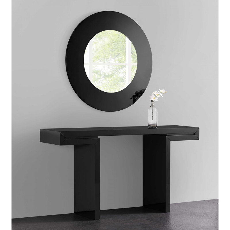 Akaela 63" Trestle Console Table, Black