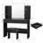 Greyden Vanity Set With LED Mirror & Built-in Outlets-1582080502