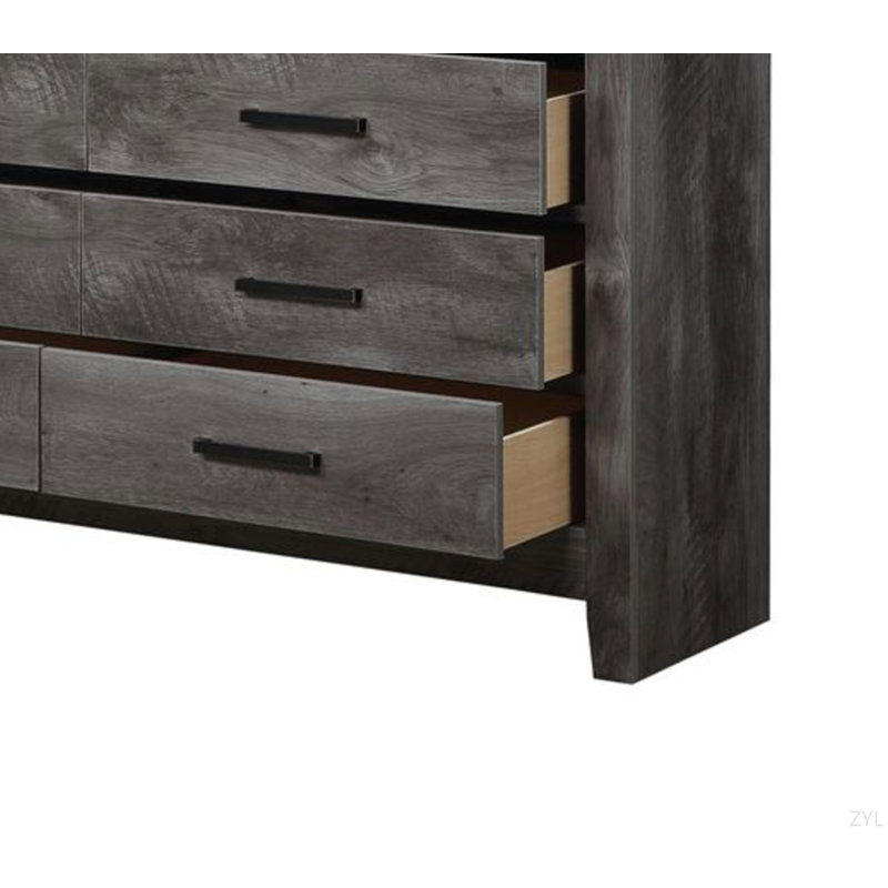 Commode rustique à finition chêne gris