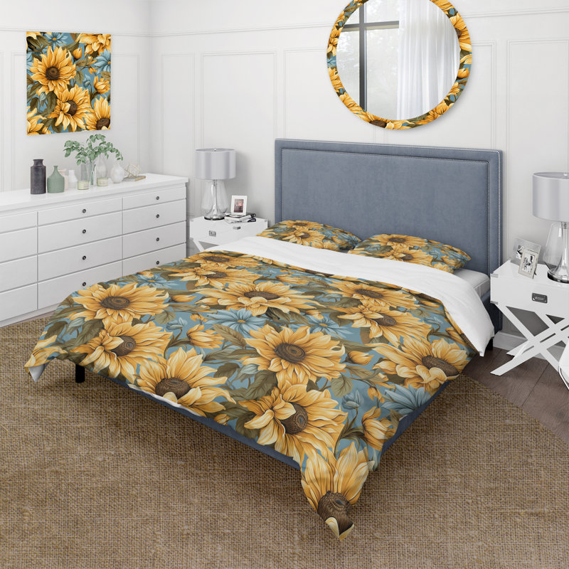 Literie à motif tropical Sunores Shores, Housse de couette simple + 1 taie décorative stan