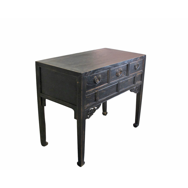 Antique Chinese 40" Three-Drawer Console Table