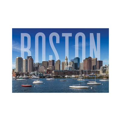 Skyline Of Boston by Melanie Viola - Wrapped Canvas Print
