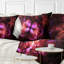 Coussin à imprimé floral et fleur rose éclatant-29458209-29458206