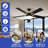 Lakyndra 52'' Ceiling Fan with LED Lights