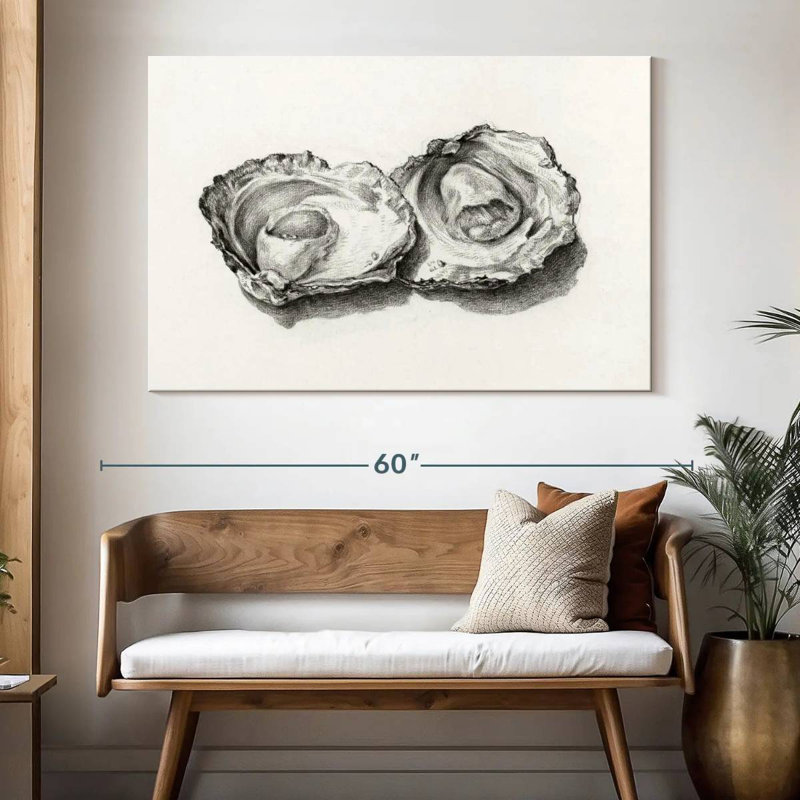 Yarlin Two Opened Oysters, 34" H x 51" W