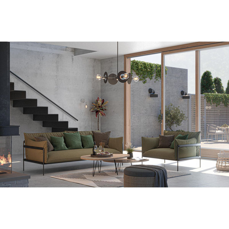 Lustre sphérique spoutnik 4 lumières Venilale, Nickel brossé