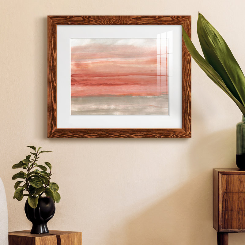 Ciel Oasis - peinture encadrée, H 20 po x l 17 po x P 1,5 po, Cadre en érable