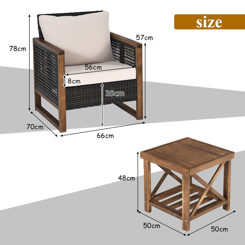 McMinnville 2 - Person Seating Group with Cushions