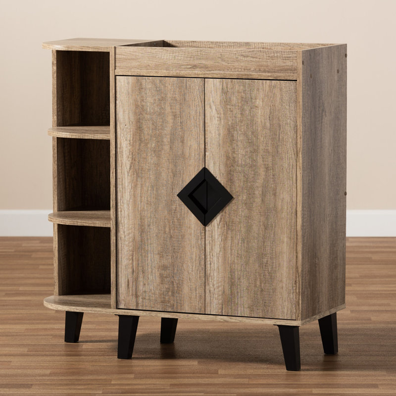 Holmquist 16 Pair Shoe Storage Cabinet