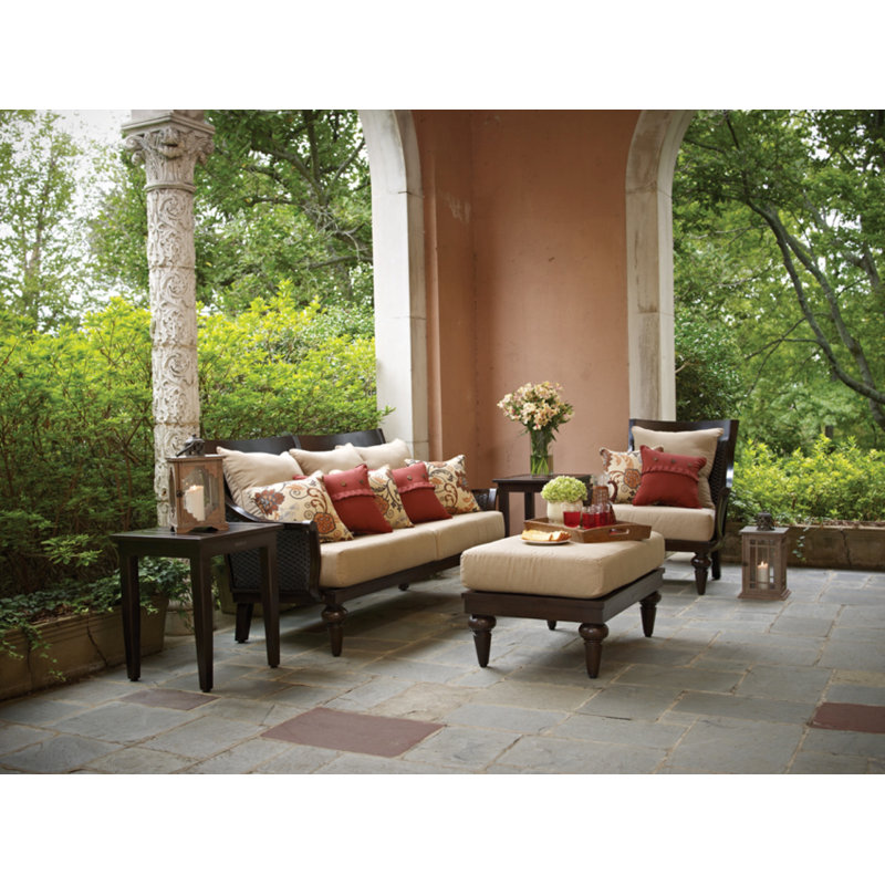 Somerby Outdoor 3 - Seat Patio Sofa, Canvas Brick Sunbrella® Canvas