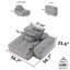 Canapé modulaire moderne capitonné avec 2 coussins-1739923103
