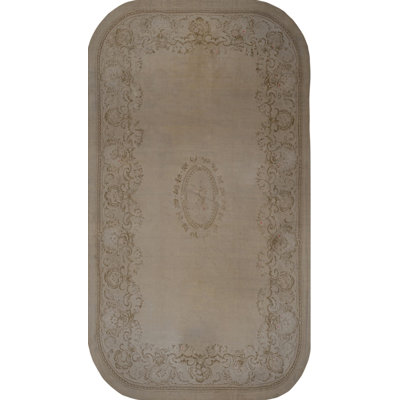 Tapis Aubusson crème crème antique du début du 19e siècle