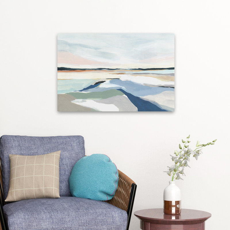 «Seaside Day I», art moderne de coquillages côtiers et coraux, H 24 po x l 16 po