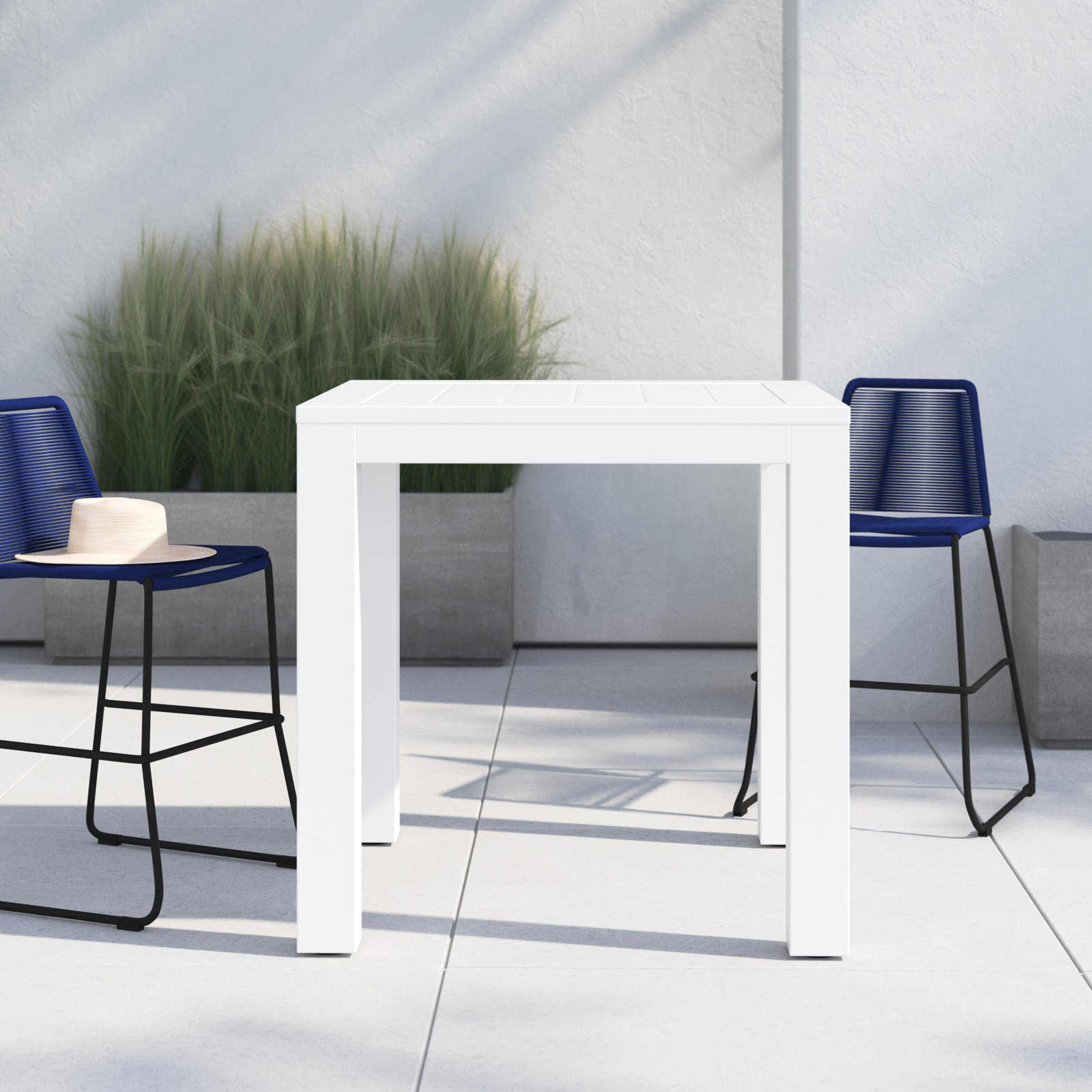 Camela 39.65'' Aluminum Outdoor Bar Table