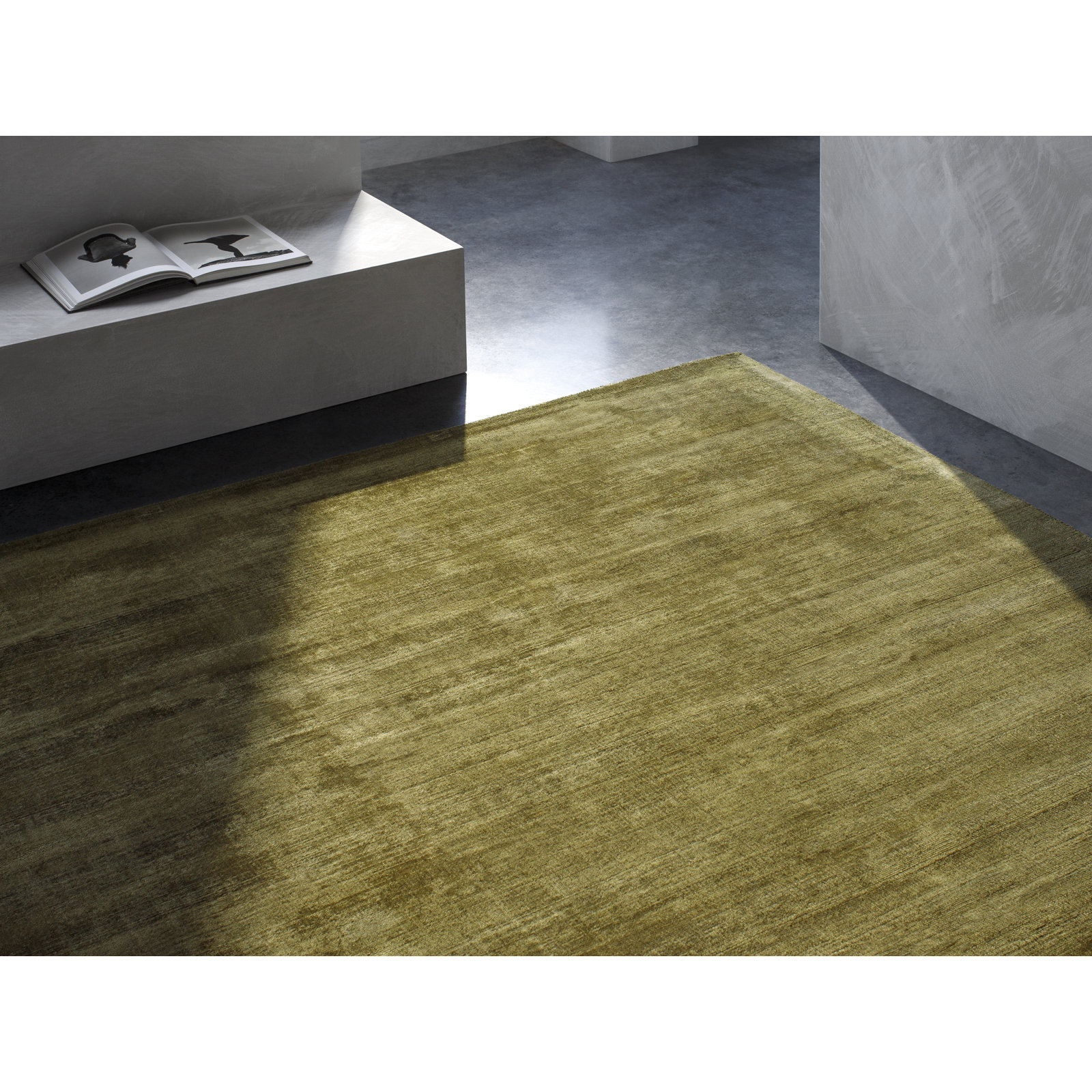 Fennel Hand Loomed Viscose Area Rug, Rectangle 2' x 3'