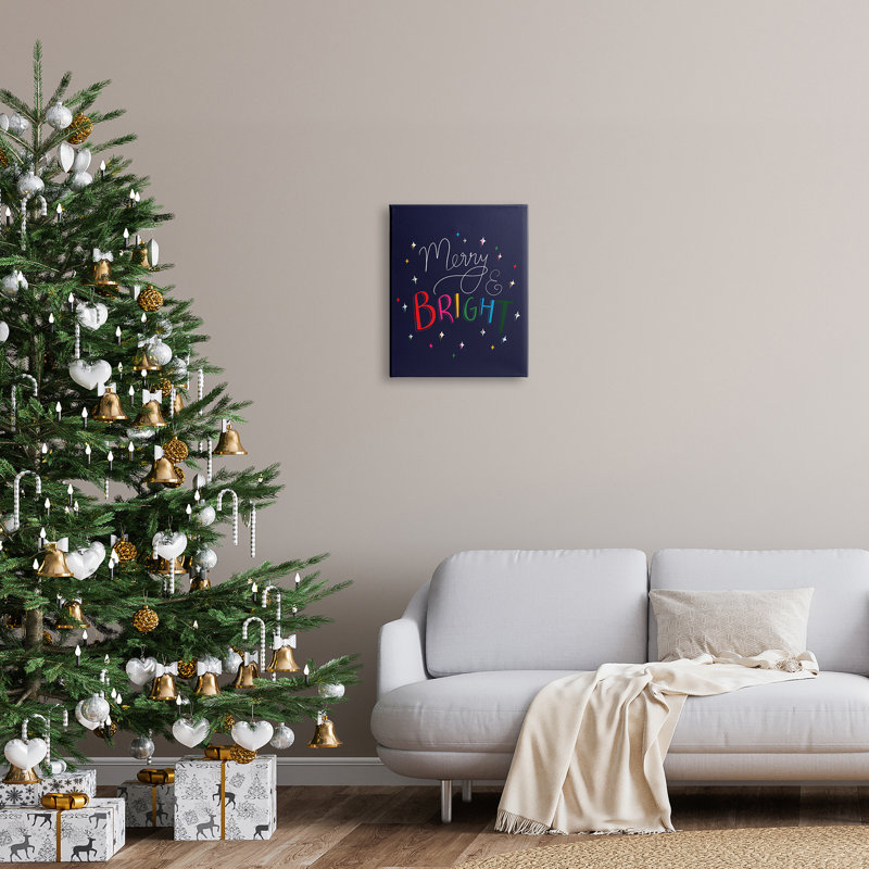 «Merry & Bright Whimsical Sparkle», Toile tendue, H 20 po x l 16 po x P 1,5 po