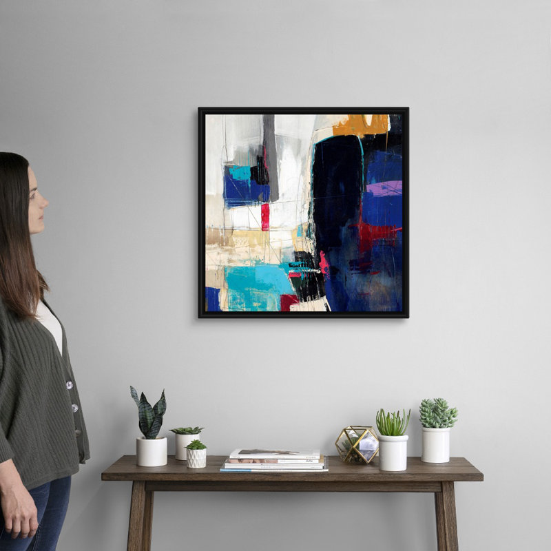 "Bitterweet V" par Joshua Schicker - reproduction d'art sur toile, Cadre flottant noir, H 26 po x l 26 po x P 1,75 po
