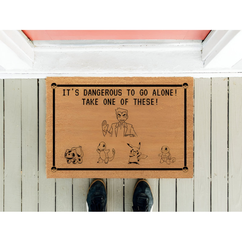 Tapis de porte d'extérieur 24 po x 16 po It's dangerous to go alone