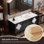 Meuble-lavabo sur pied 43,31 po en chêne massif noir et blanc avec miroir-291258713