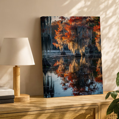 Reproduction d'art sur toile, "Une scène de marais tranquille au crépuscule"