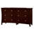 Rabin 6-Drawer 56 In. Brown Cherry Dresser