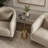 Apolaya Agate Side Table - Modern Natural Stone End Table with Gold Base, Small Accent Table for Living Room 24"