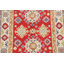 Tapis oriental géométrique rouge Kazak noué à la main 3 x 5