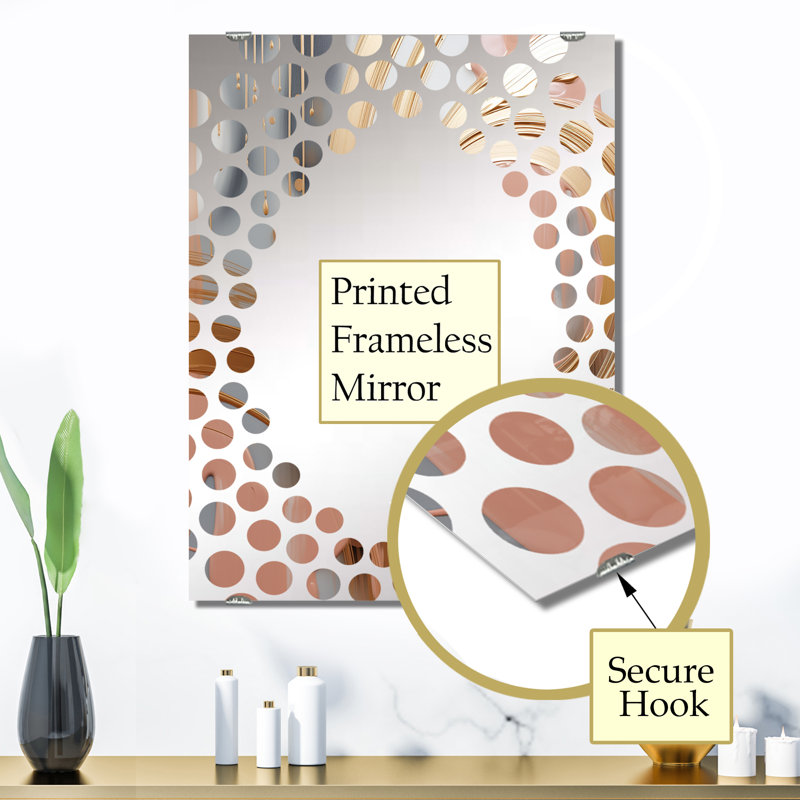 Yacat - Miroir mural décoratif à collage abstrait MIR131654, 32 po x 24 po, Savo - Abstract Shapes