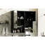 Armoire murale de salle de bain 29 po x 28 po avec miroir - tablettes réglables, rangement moderne et barre à serviettes 30,24 po, hauteur de tablette, finition noire-121364602