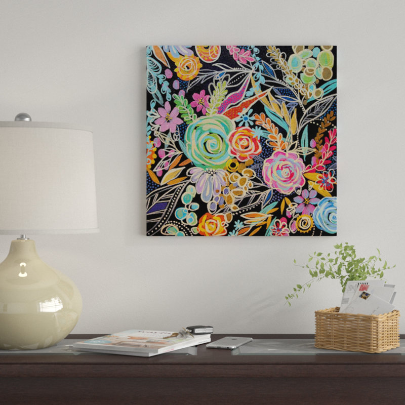 «My Happy Place» par Stephanie Corfee, impression sur toile, H 12 po x l 12 po x P 0,75 po, Pas de tapis, Toile tendue