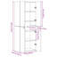Highboard 70X42.5X185 Cm Engineered Wood-779180251