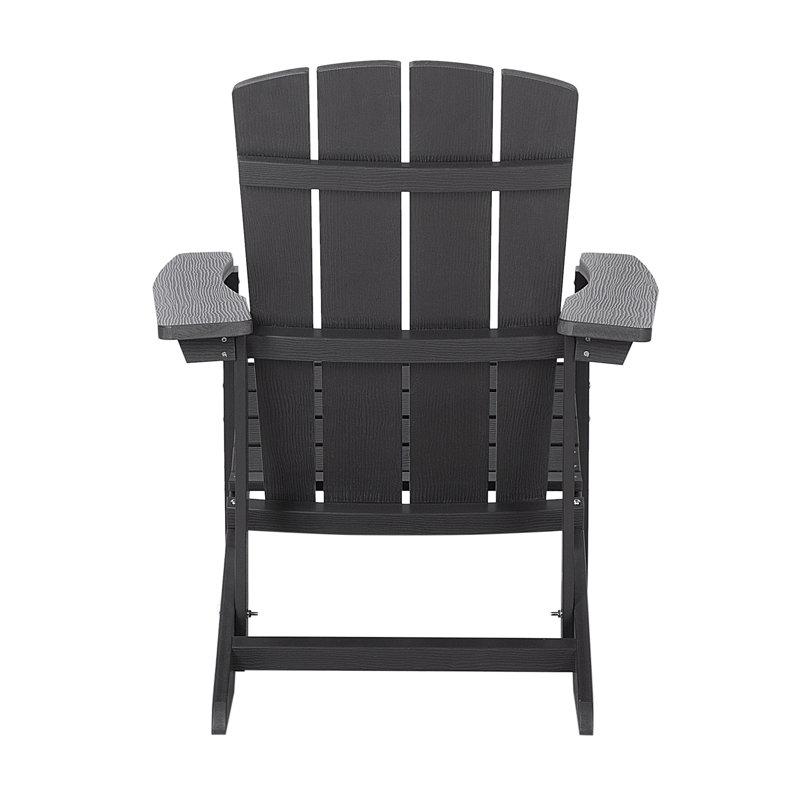 Calais Outdoor Adirondack Chair, Dark Grey