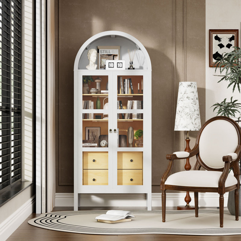 Armoire à portes en verre avec capteur automatique Auto MDF pour salon et cuisine