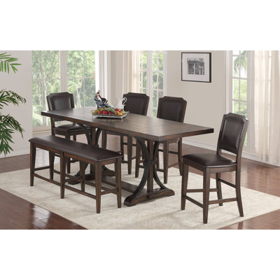 Eleanora 4 - Person Extendable Trestle Dining Set