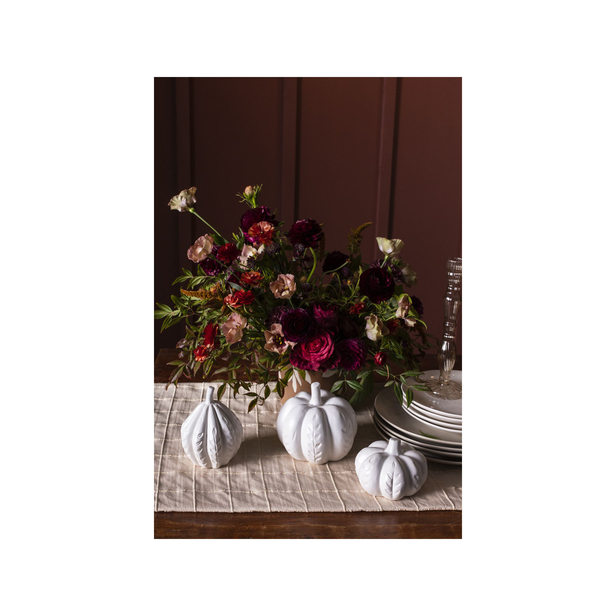 Garner Pumpkin, 5" H x 5.25" W x 5.25" D
