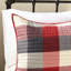 Courtepointe rouge pour lit double / grand, 6 pièces, chevrons, écossais Buffalo, pièce de coussins décoratifs faits à la main en rouge, double / grand, imprimé à chevrons, draps confortables