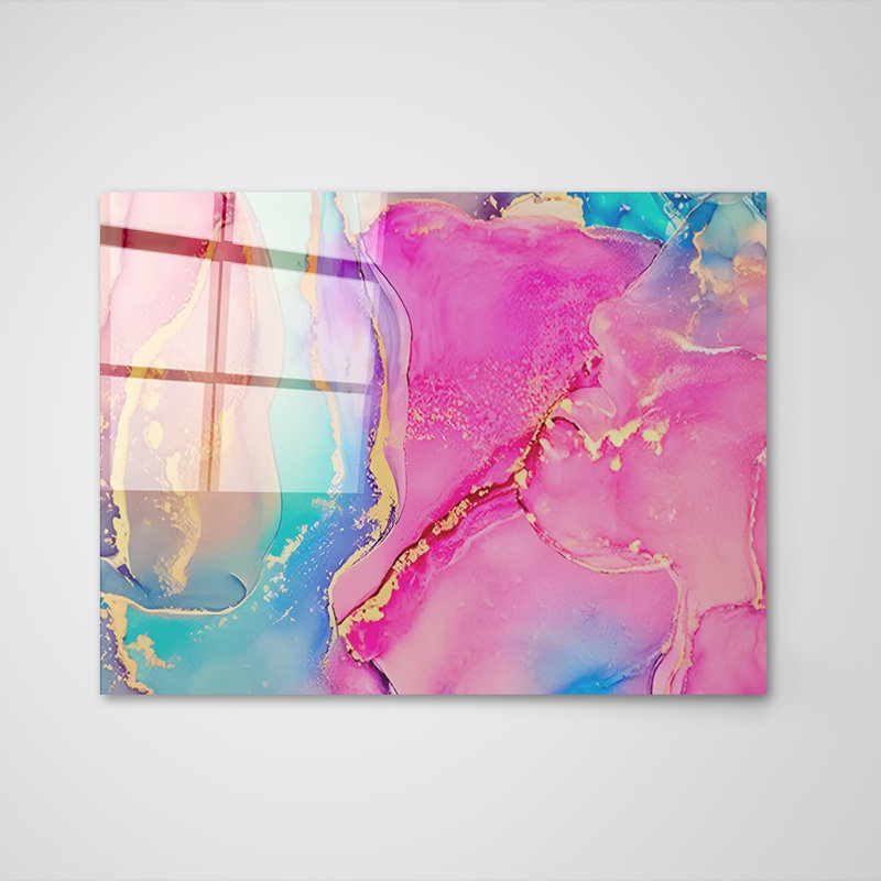 Superbe peinture murale en verre trempé 27,6 po x 39,4 po | 100% verre trempé, épaisseur: 0,16 pouce | Décoration élégante pour le salon ou le bureau, durable et facile à nettoyer, idée de cadeau parfaite