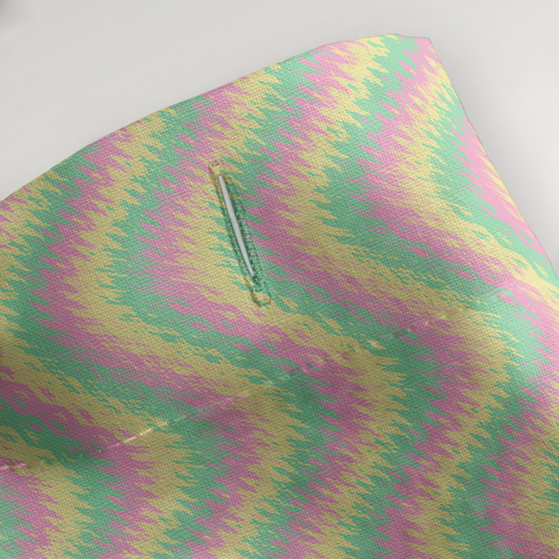 Katelyn Elizabeth Wavy Stripes Single Shower Curtain, Pink/Yellow/Green