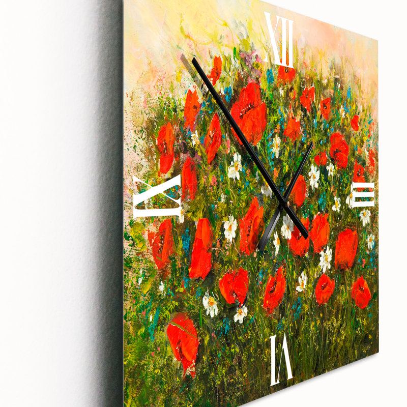 Horloge murale Wildflowers in the Fields, Très grand