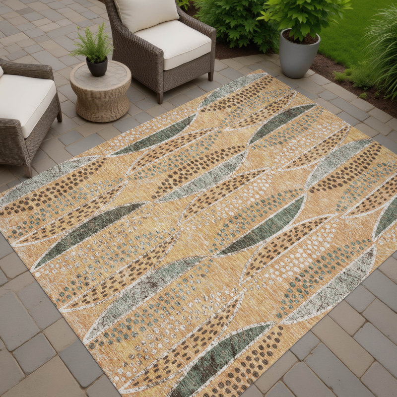 Tapis d'intérieur / extérieur lavable à la machine Chantille ACN2711, Cuivre, 10 pi x 14 pi