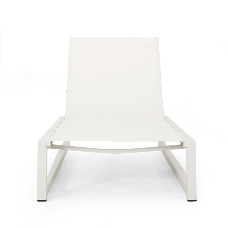 Venice Chaise Lounge, White, White
