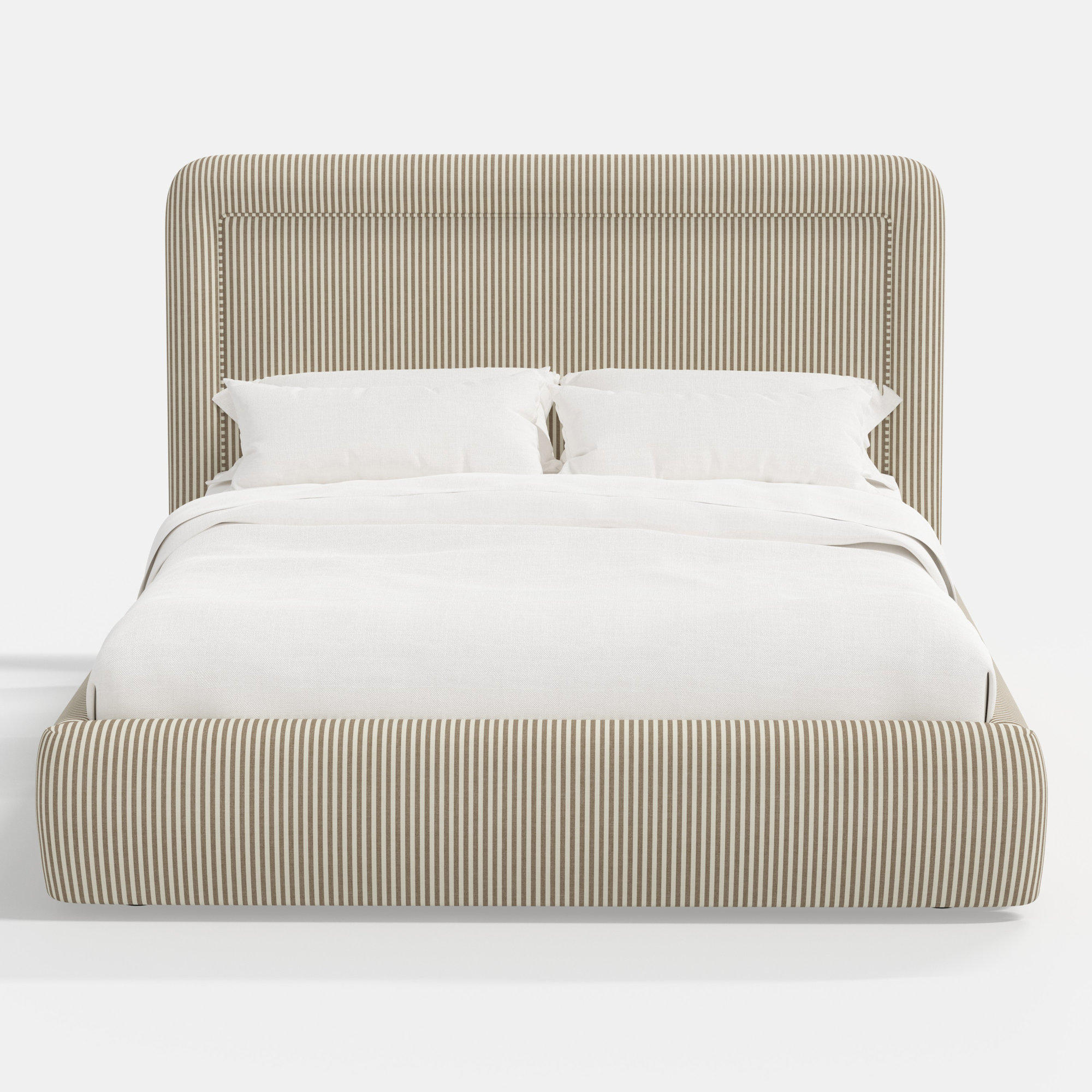 Stoffer Home x Cloth and Co. Marisa Bed, Full, Jane Stripe Burlap
