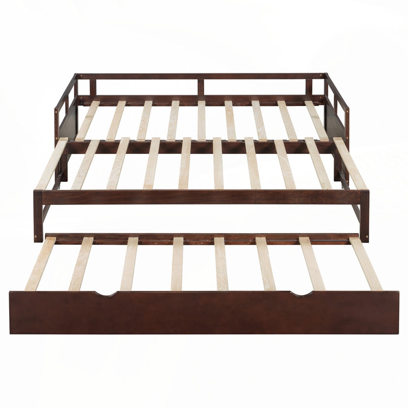 Wooden Daybed With Trundle, Espresso