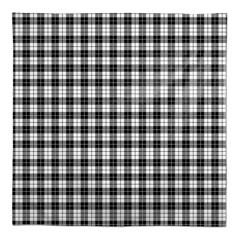 Square Gingham Polyester Tablecloth, Black