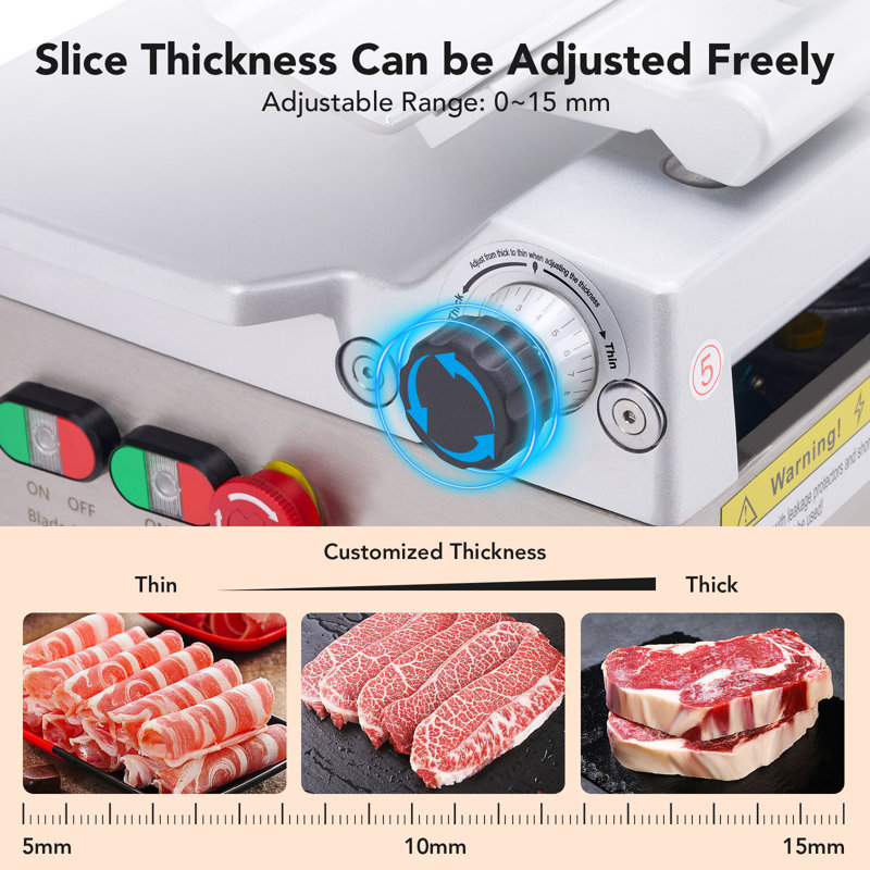 Yesurprise Metal Electric Meat Slicer
