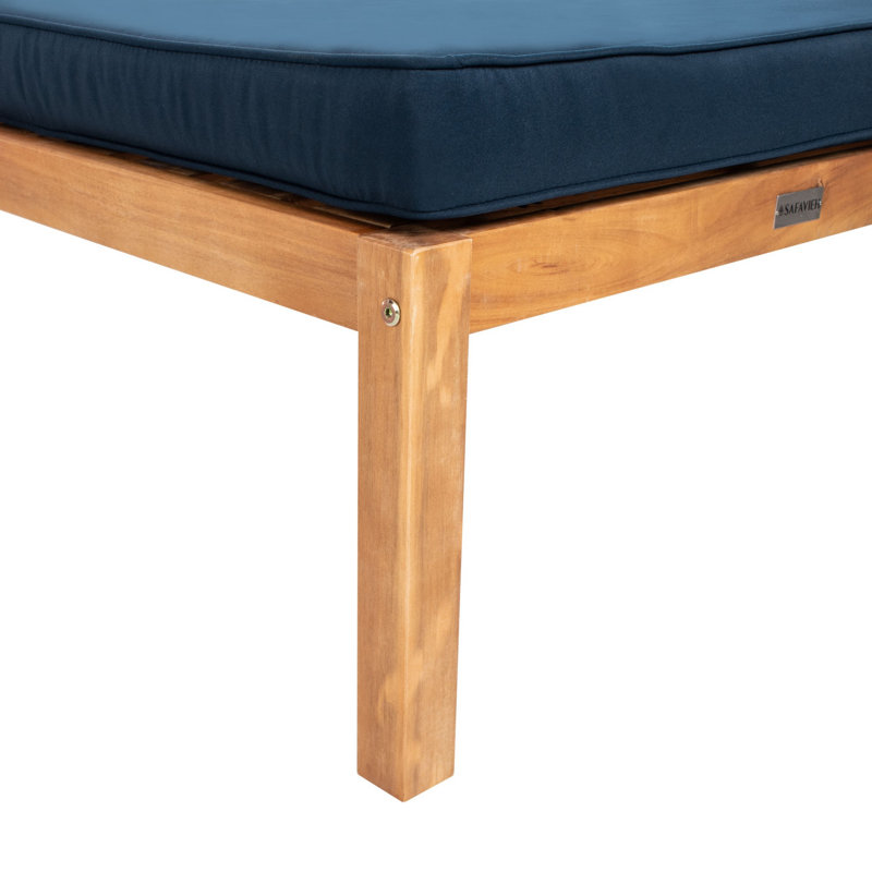 Ensemble de conversation d'extérieur 9 pièces avec coussins Eastway, Bleu marine, Naturel